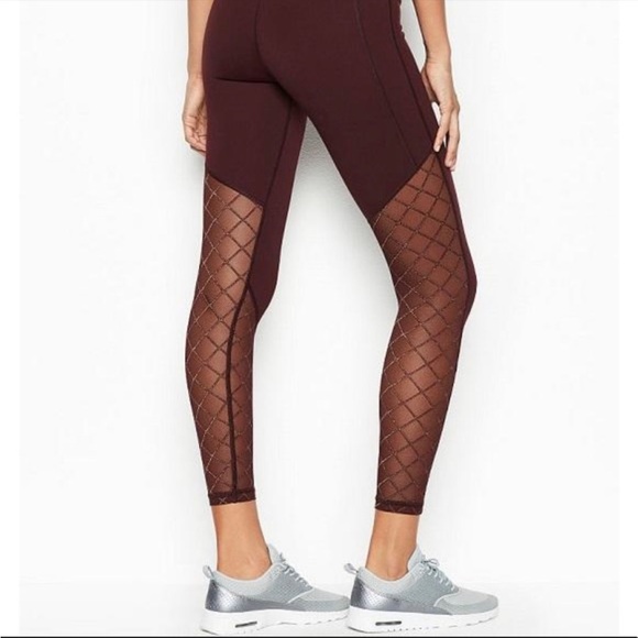 Victoria's Secret Pants - Victoria’s Secret Victoria Sport Maroon & Gold Knockout Tight Leggings NWT